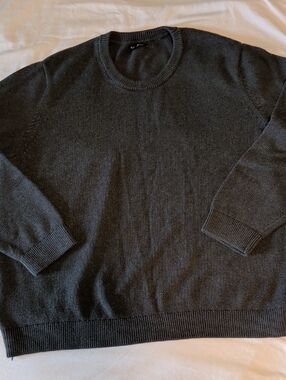 Men's Crewneck Sweater in Dark Charcoal XXL